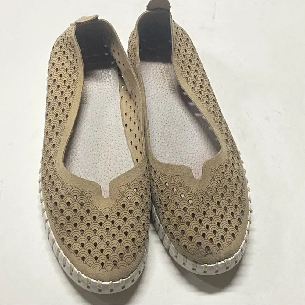 Ilse Jacobsen Tulip 139 Slip On Sneaker Tan beige Shoe Flat 39 US 8.5-9